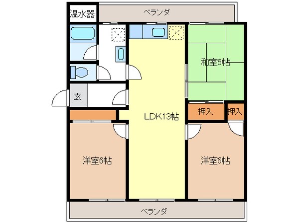 パークサイドＭの物件間取画像